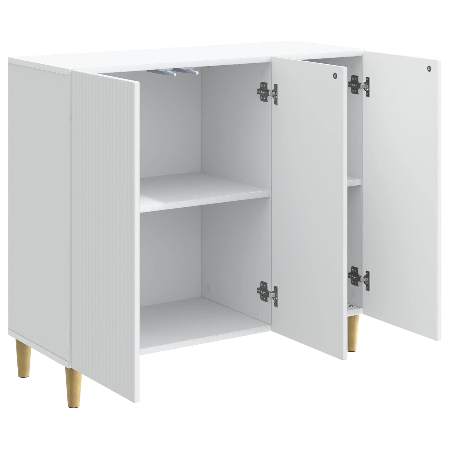 Servírovací Skříň Bílá 89 X 34,5 X 80 Cm Kompozitní Dřevo