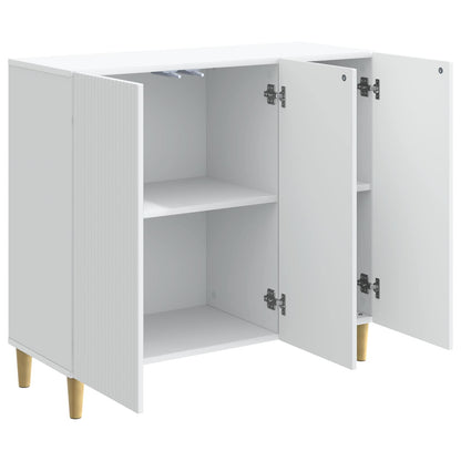 Servírovací Skříň Bílá 89 X 34,5 X 80 Cm Kompozitní Dřevo