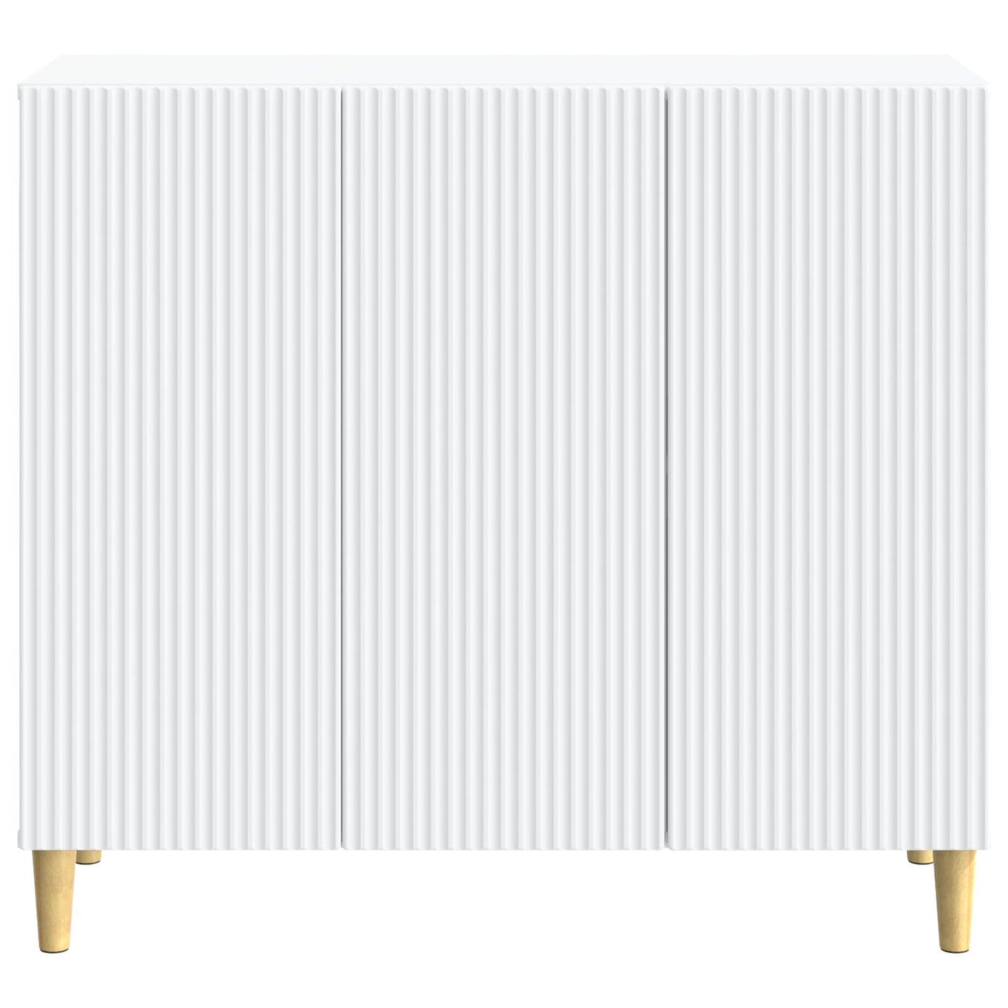 Servírovací Skříň Bílá 89 X 34,5 X 80 Cm Kompozitní Dřevo