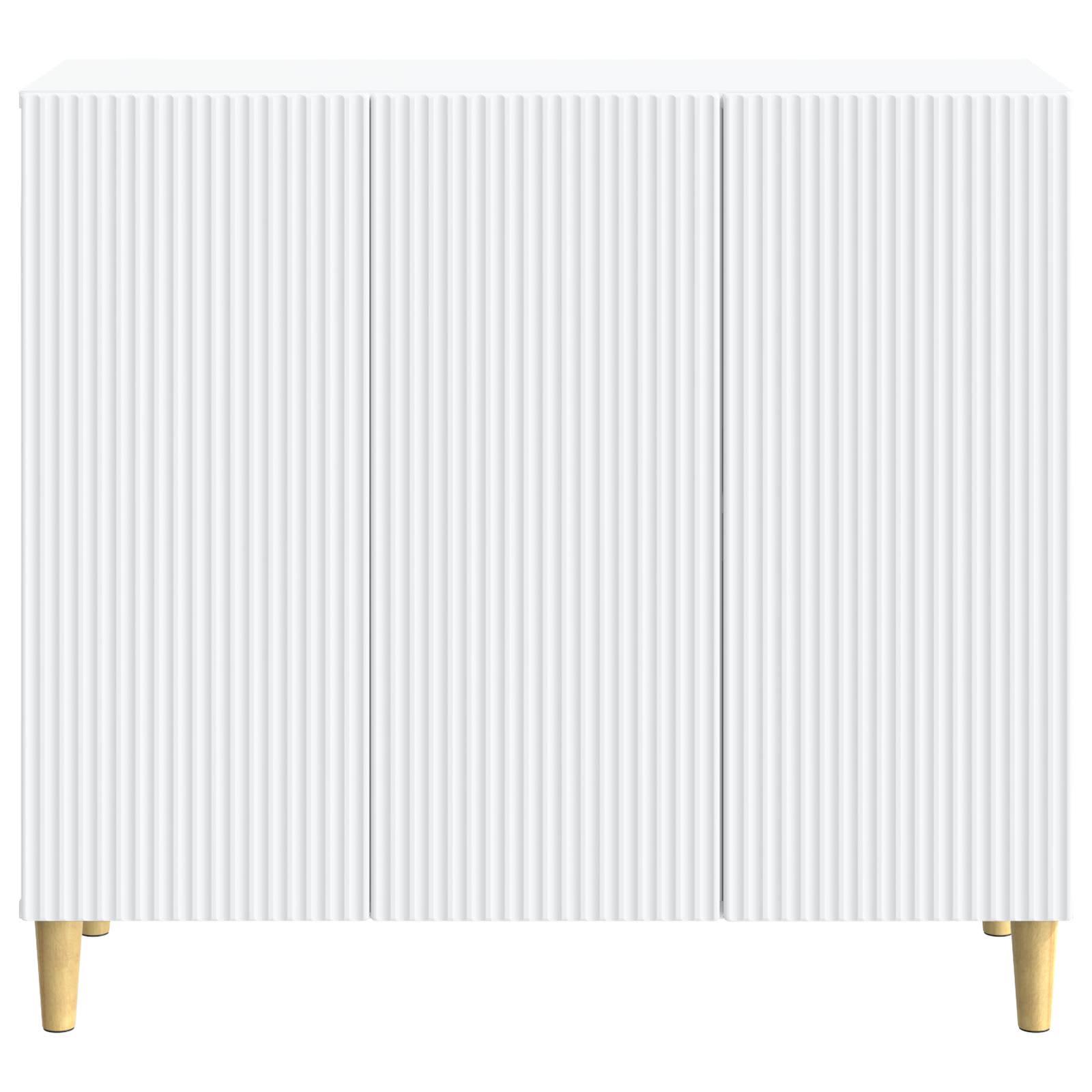 Servírovací Skříň Bílá 89 X 34,5 X 80 Cm Kompozitní Dřevo