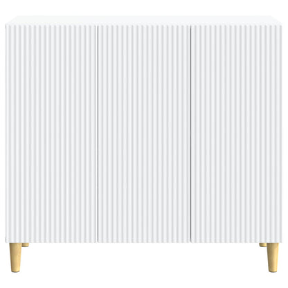 Servírovací Skříň Bílá 89 X 34,5 X 80 Cm Kompozitní Dřevo