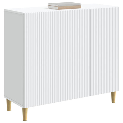 Servírovací Skříň Bílá 89 X 34,5 X 80 Cm Kompozitní Dřevo