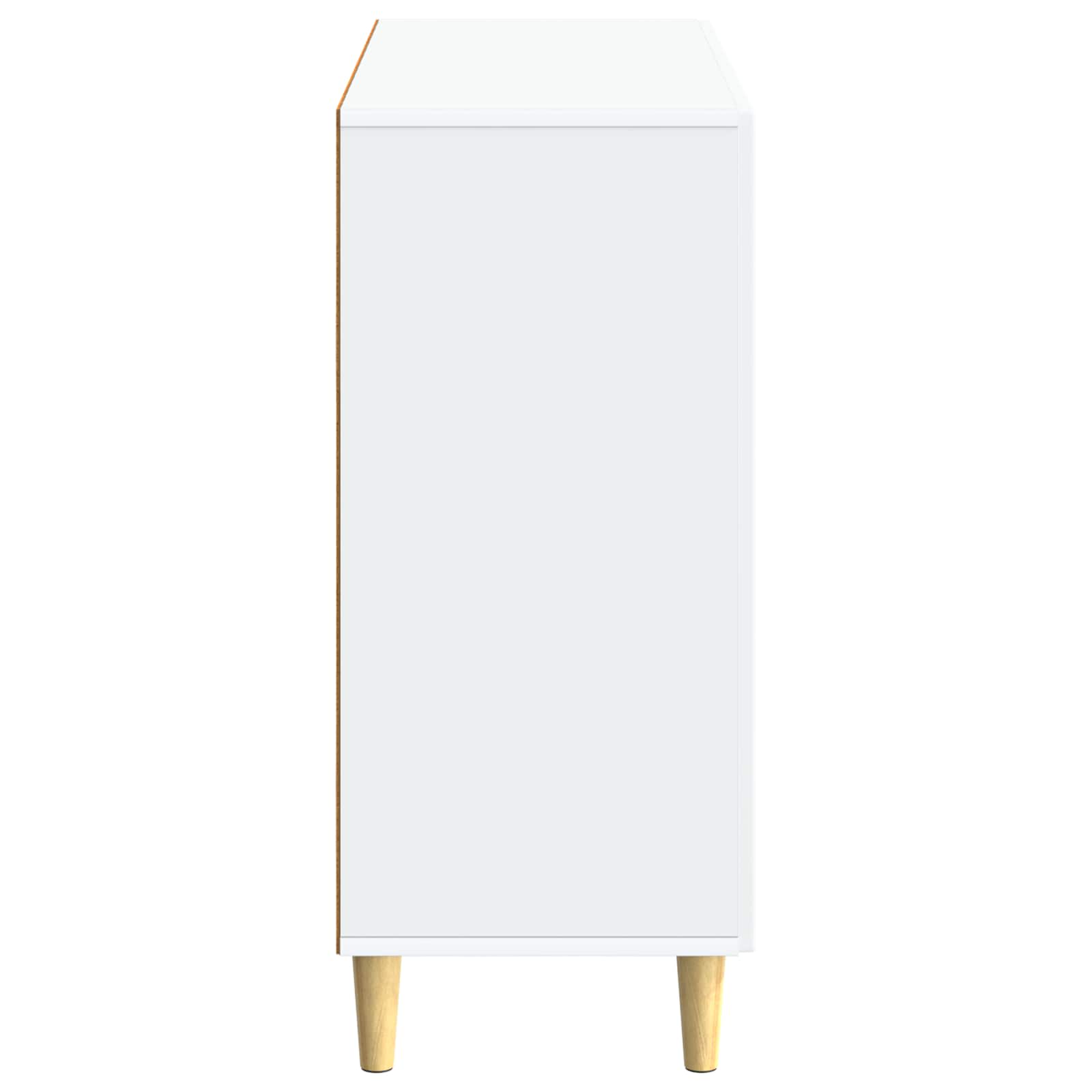 Servírovací Skříň Bílá 89 X 34,5 X 80 Cm Kompozitní Dřevo