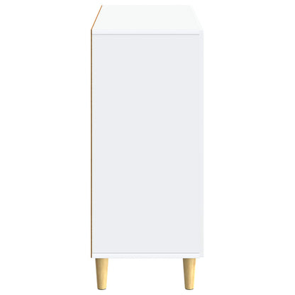 Servírovací Skříň Bílá 89 X 34,5 X 80 Cm Kompozitní Dřevo