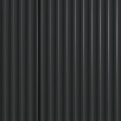 Servírovací Skříň Černá 89 X 34,5 X 80 Cm Kompozitní Dřevo