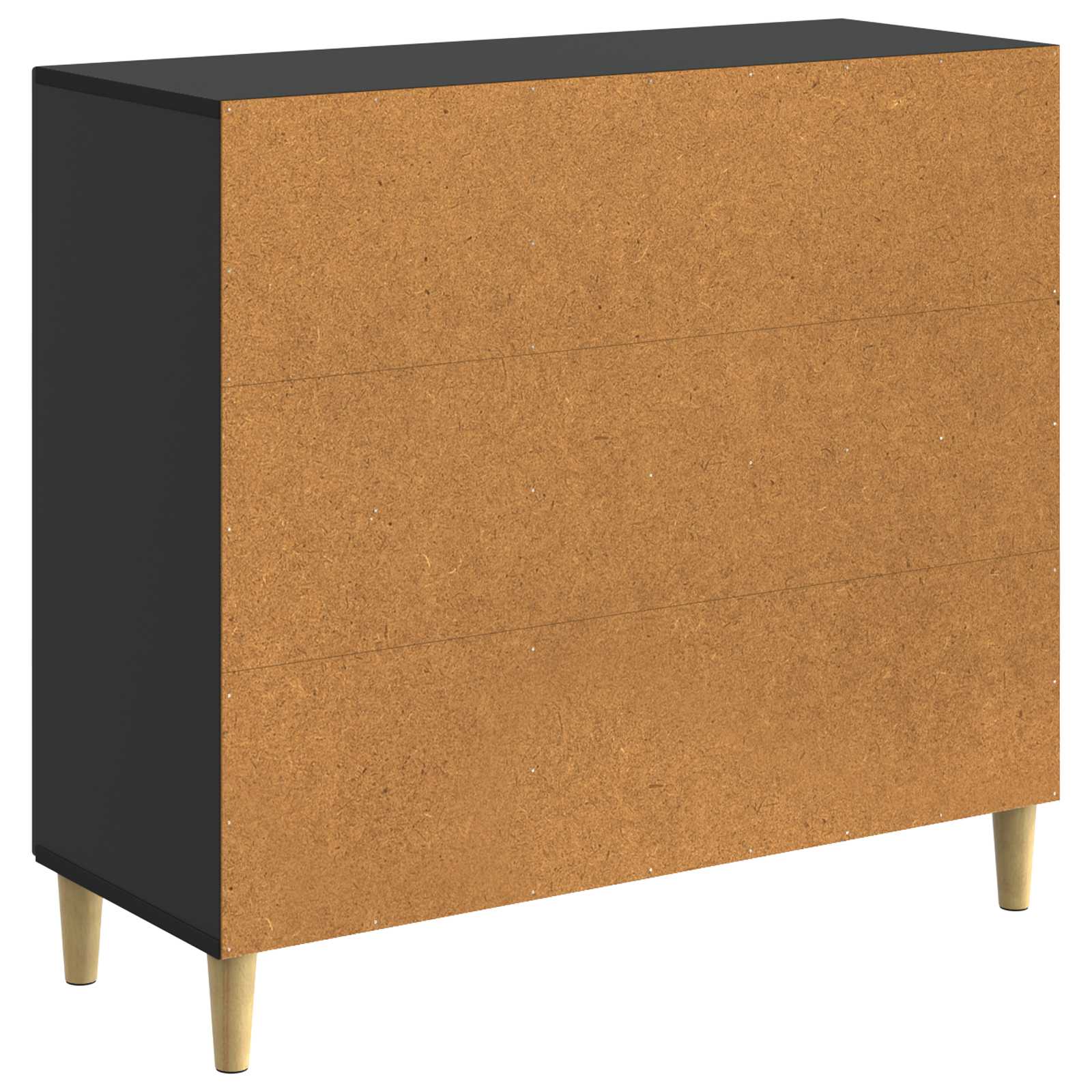 Servírovací Skříň Černá 89 X 34,5 X 80 Cm Kompozitní Dřevo