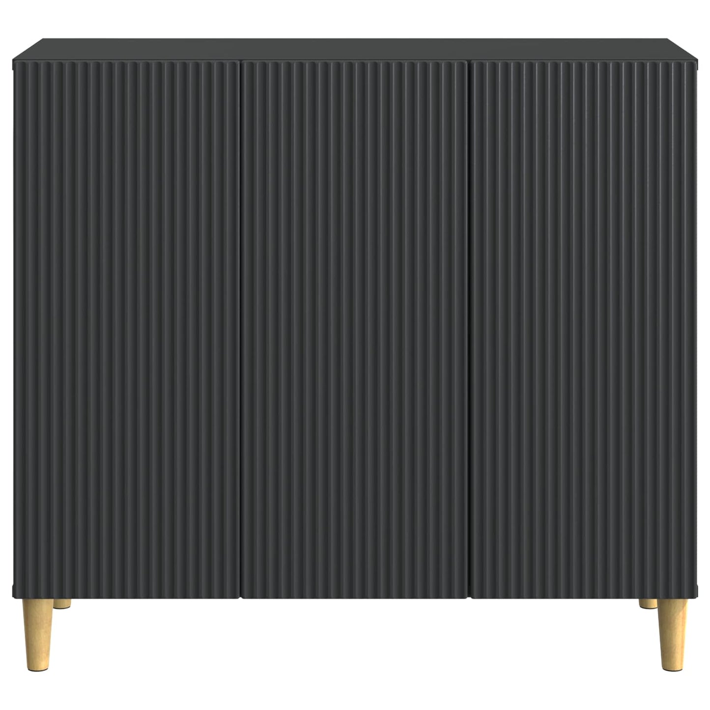 Servírovací Skříň Černá 89 X 34,5 X 80 Cm Kompozitní Dřevo