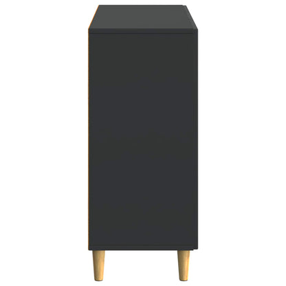 Servírovací Skříň Černá 89 X 34,5 X 80 Cm Kompozitní Dřevo
