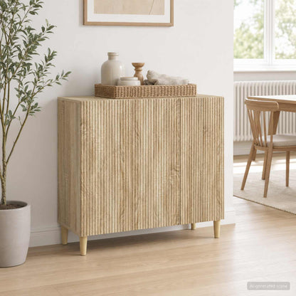 Servírovací Skříň Dub Sonoma 89 X 34,5 X 80 Cm Kompozitní Dřevo