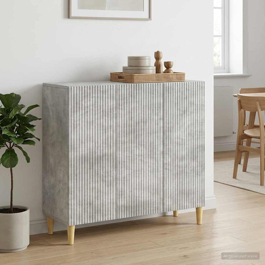 Servírovací Skříň Betonově Šedá 89 X 34,5 X 80 Cm