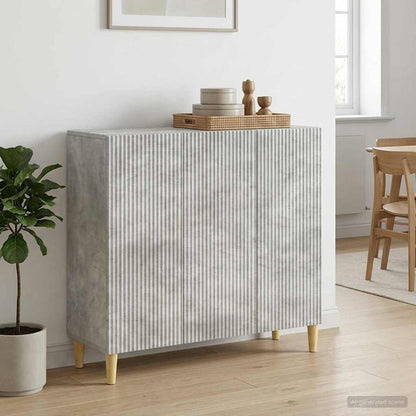 Servírovací Skříň Betonově Šedá 89 X 34,5 X 80 Cm