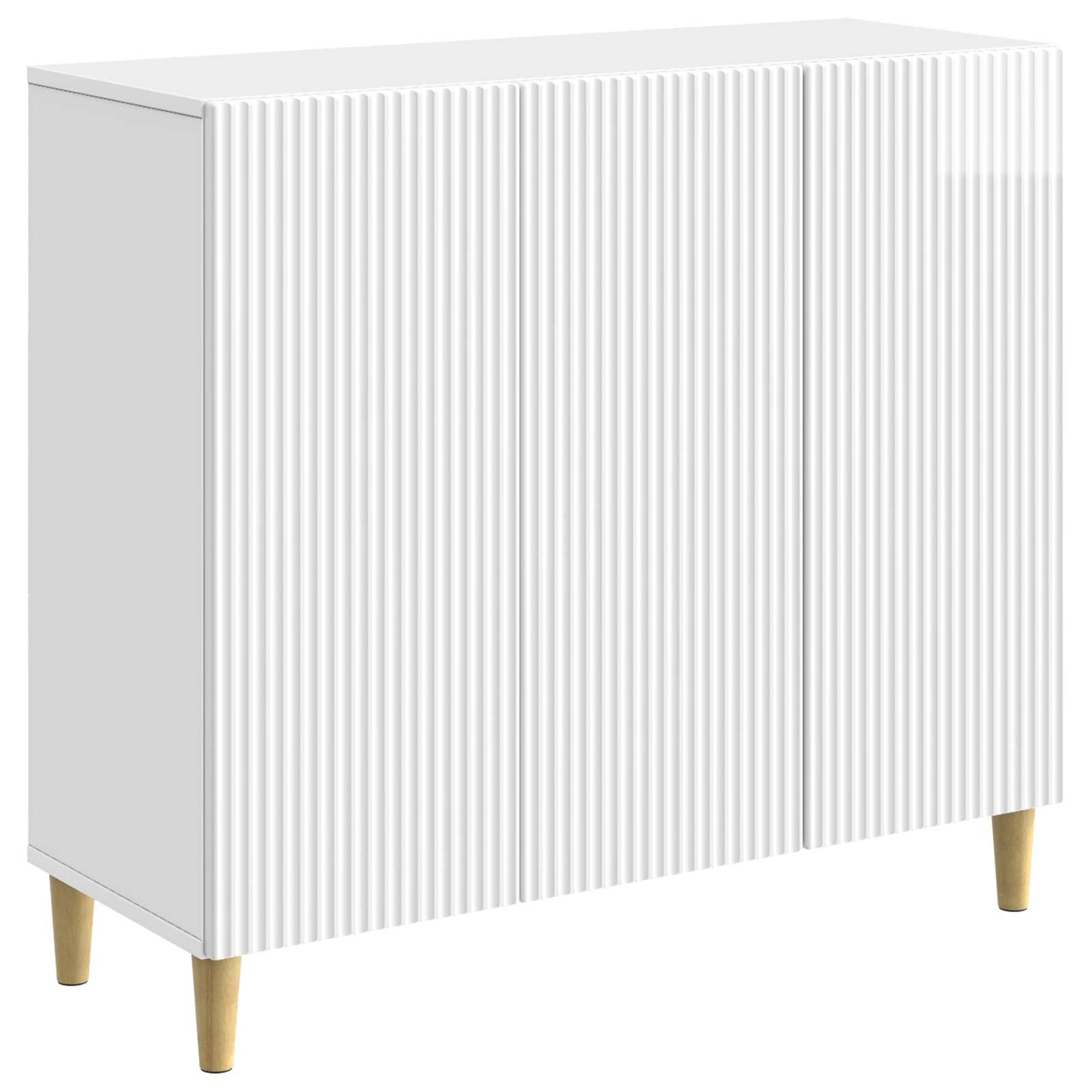 Servírovací Skříň Bílá S Vysokým Leskem 89 X 34,5 X 80 Cm