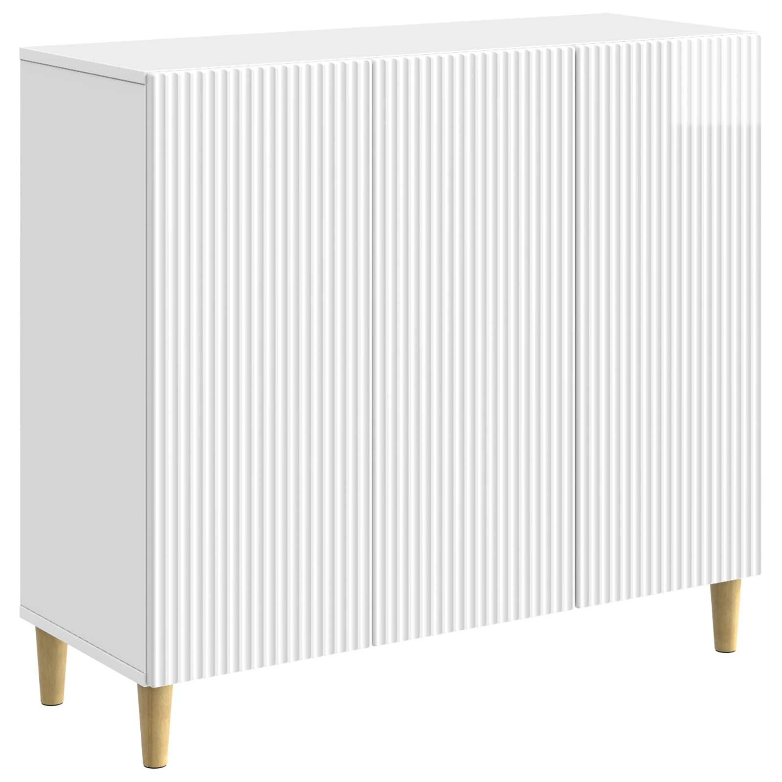 Servírovací Skříň Bílá S Vysokým Leskem 89 X 34,5 X 80 Cm