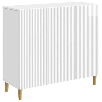 Servírovací Skříň Bílá S Vysokým Leskem 89 X 34,5 X 80 Cm