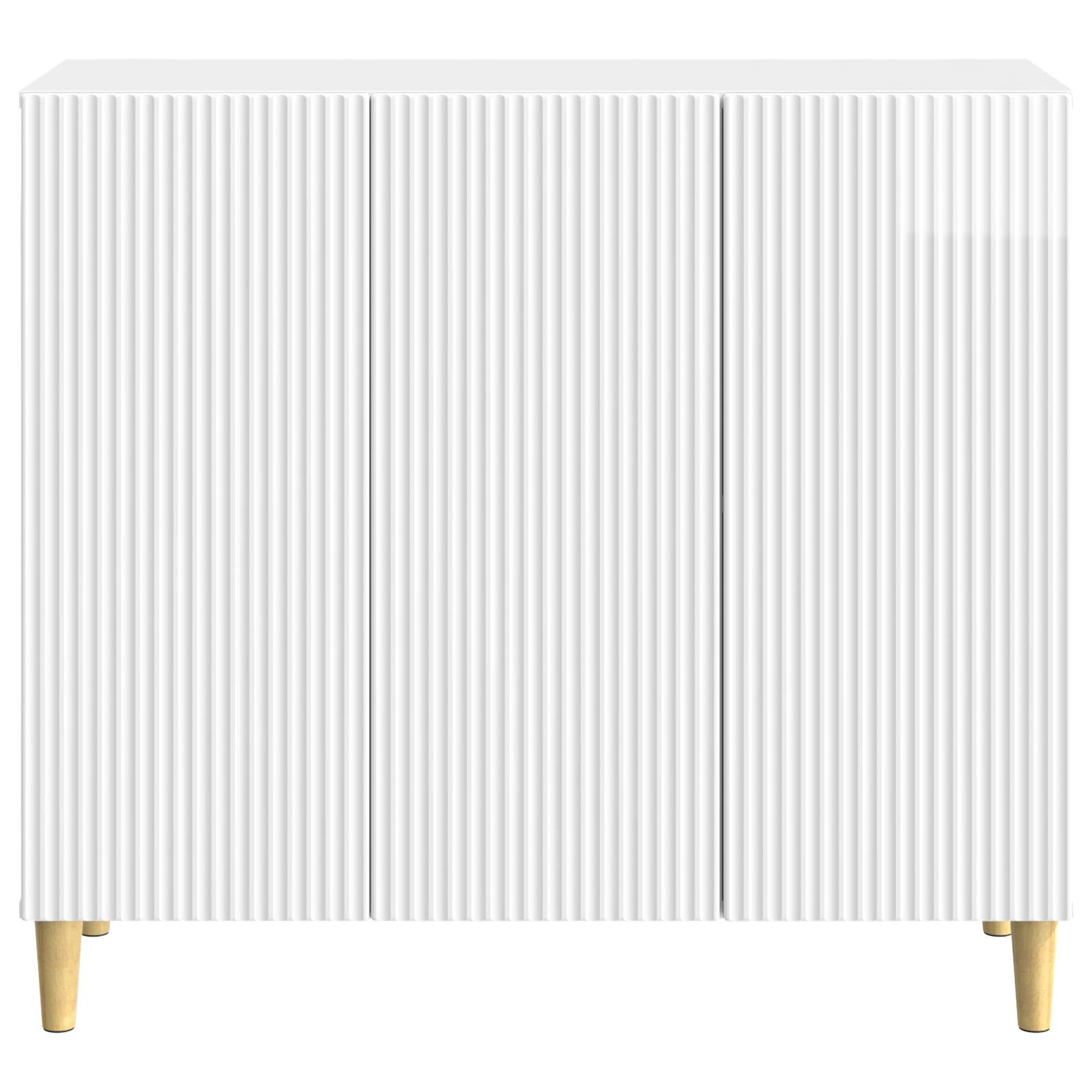 Servírovací Skříň Bílá S Vysokým Leskem 89 X 34,5 X 80 Cm