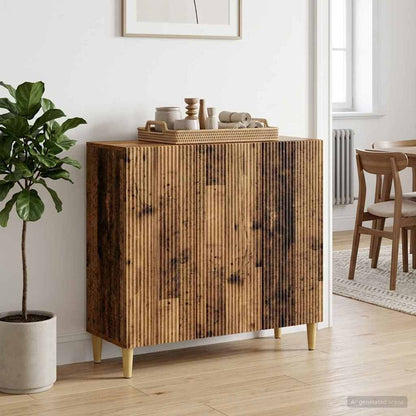 Servírovací Skříň Staré Dřevo 89 X 34,5 X 80 Cm