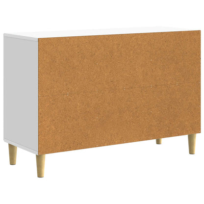 Servírovací Skříň Bílá 89 X 34,5 X 60 Cm Kompozitní Dřevo