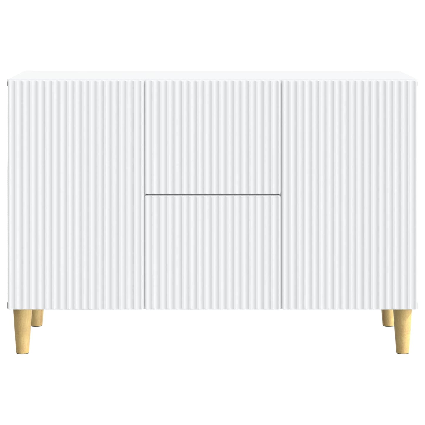 Servírovací Skříň Bílá 89 X 34,5 X 60 Cm Kompozitní Dřevo