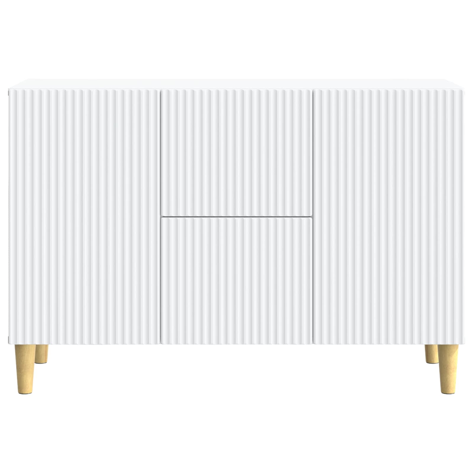 Servírovací Skříň Bílá 89 X 34,5 X 60 Cm Kompozitní Dřevo