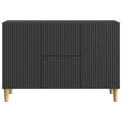 Servírovací Skříň Černá 89 X 34,5 X 60 Cm Kompozitní Dřevo