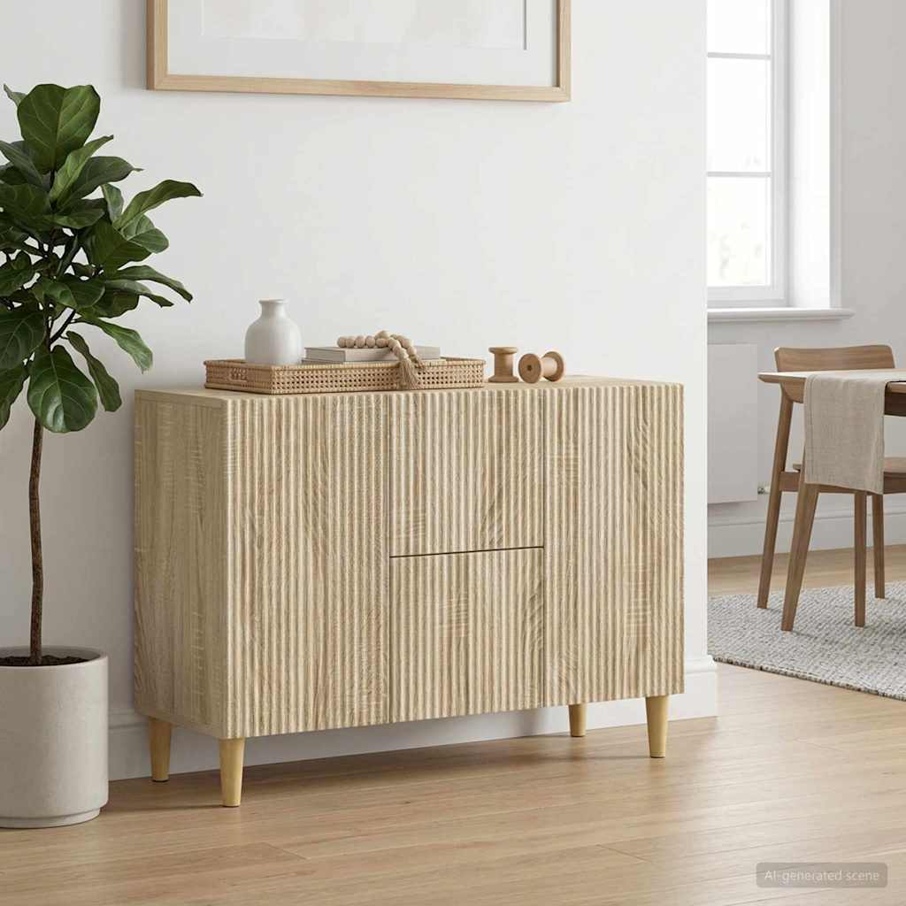 Servírovací Skříň Dub Sonoma 89 X 34,5 X 60 Cm Kompozitní Dřevo