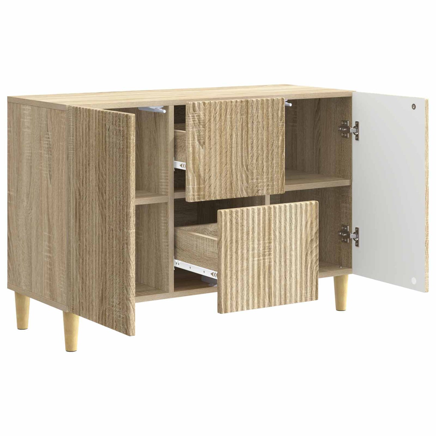 Servírovací Skříň Dub Sonoma 89 X 34,5 X 60 Cm Kompozitní Dřevo
