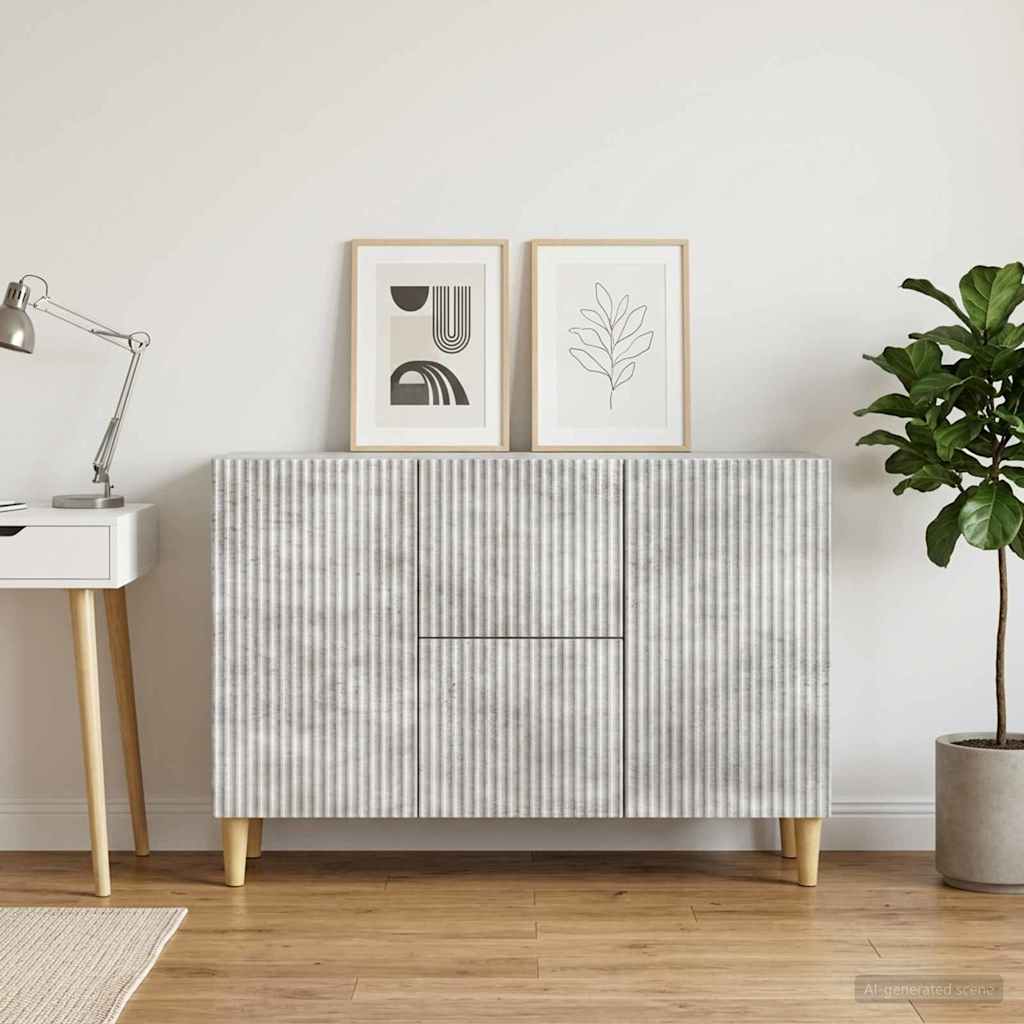 Servírovací Skříň Se Zásuvkou Betonově Šedá 89 X 34,5 X 60 Cm