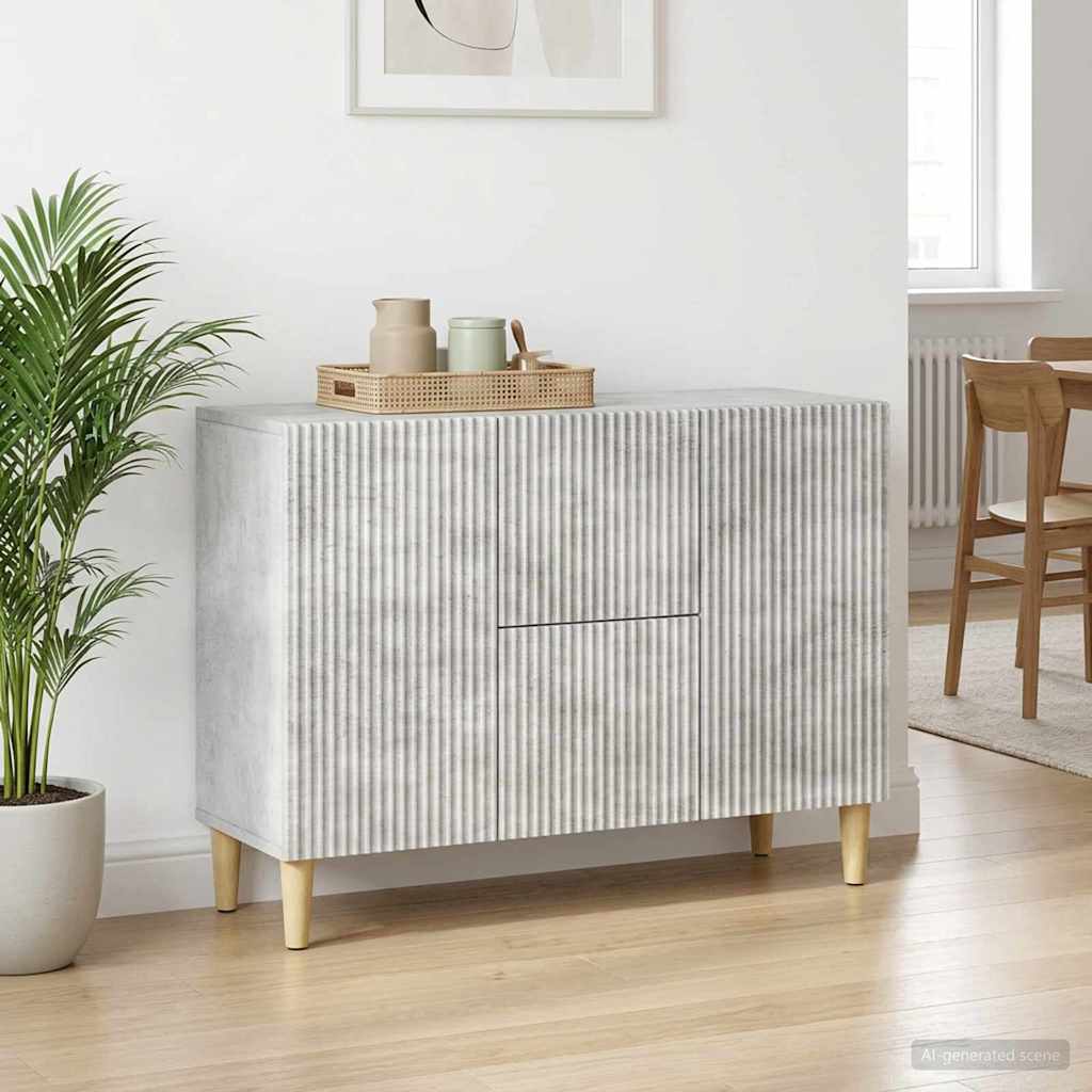 Servírovací Skříň Se Zásuvkou Betonově Šedá 89 X 34,5 X 60 Cm