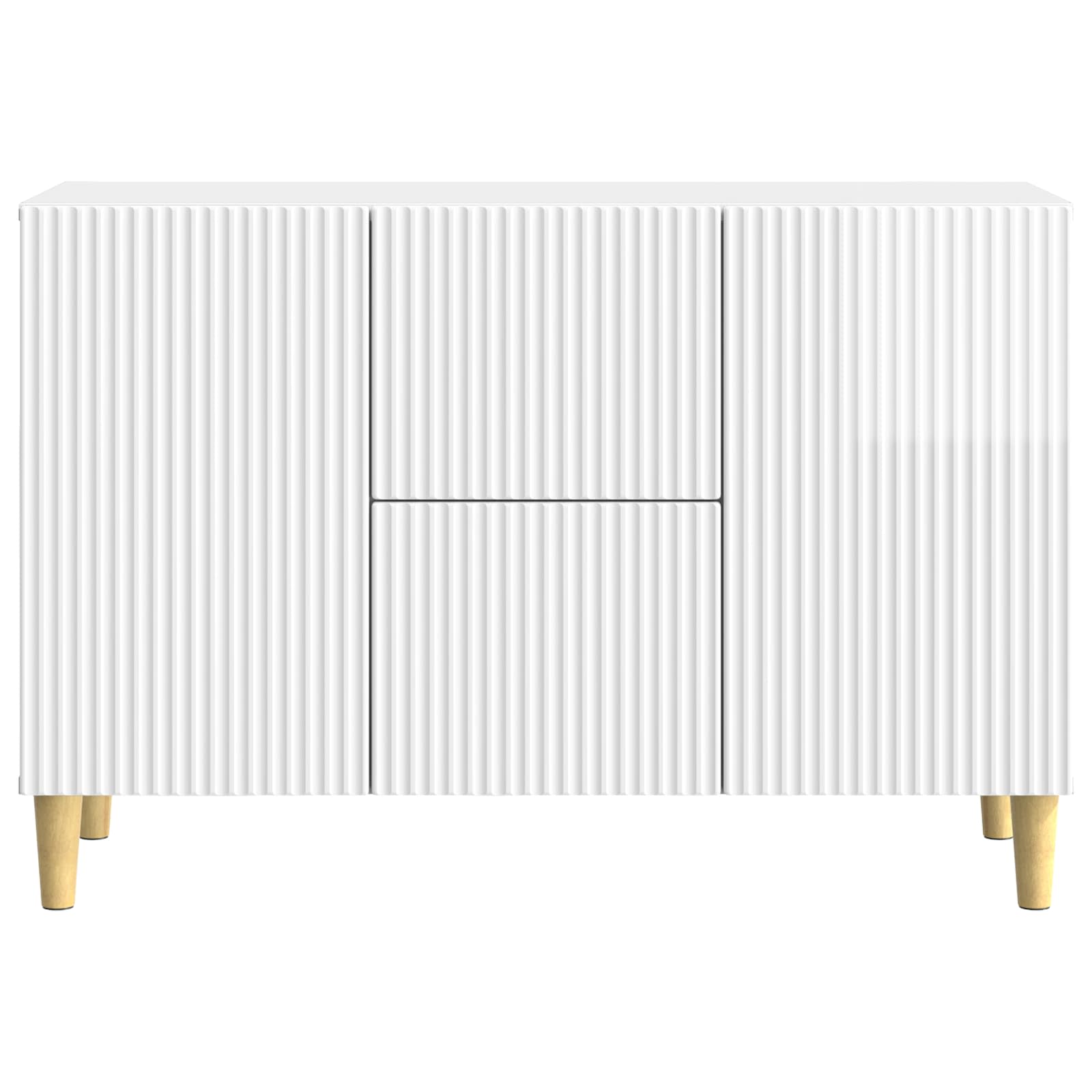 Servírovací Skříň Bílá S Vysokým Leskem 89 X 34,5 X 60 Cm