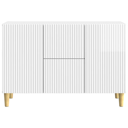 Servírovací Skříň Bílá S Vysokým Leskem 89 X 34,5 X 60 Cm