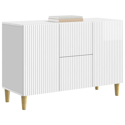 Servírovací Skříň Bílá S Vysokým Leskem 89 X 34,5 X 60 Cm