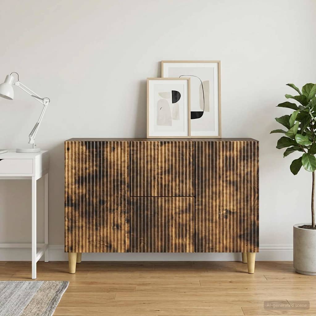 Servírovací Skříň Se Zásuvkou Kouřový Dub 89 X 34,5 X 60 Cm