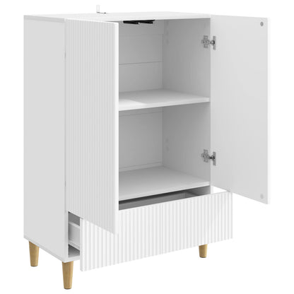 Servírovací Skříň Bílá 66 X 34,5 X 95 Cm Kompozitní Dřevo