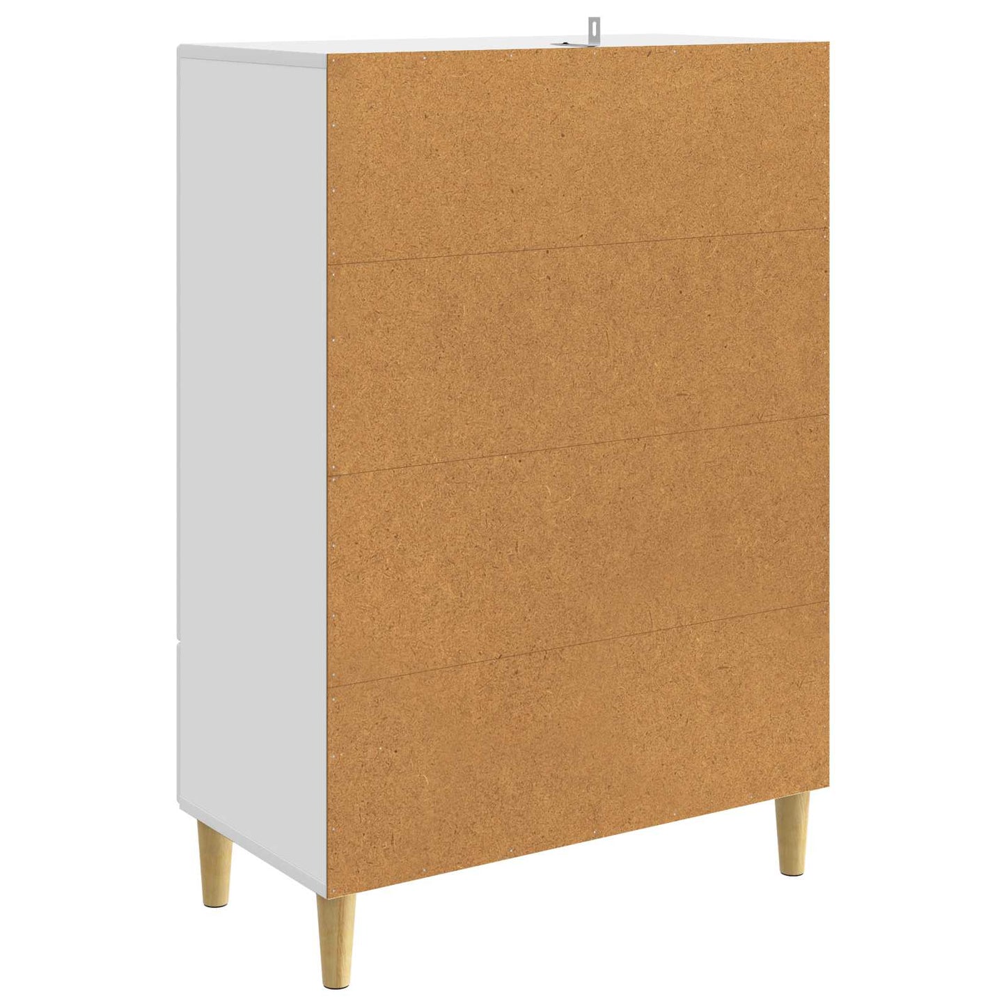 Servírovací Skříň Bílá 66 X 34,5 X 95 Cm Kompozitní Dřevo