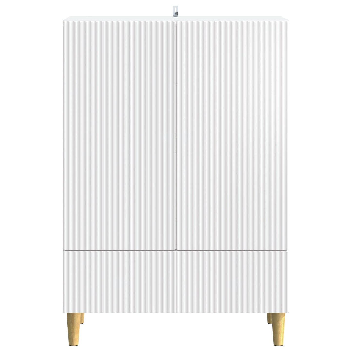 Servírovací Skříň Bílá 66 X 34,5 X 95 Cm Kompozitní Dřevo