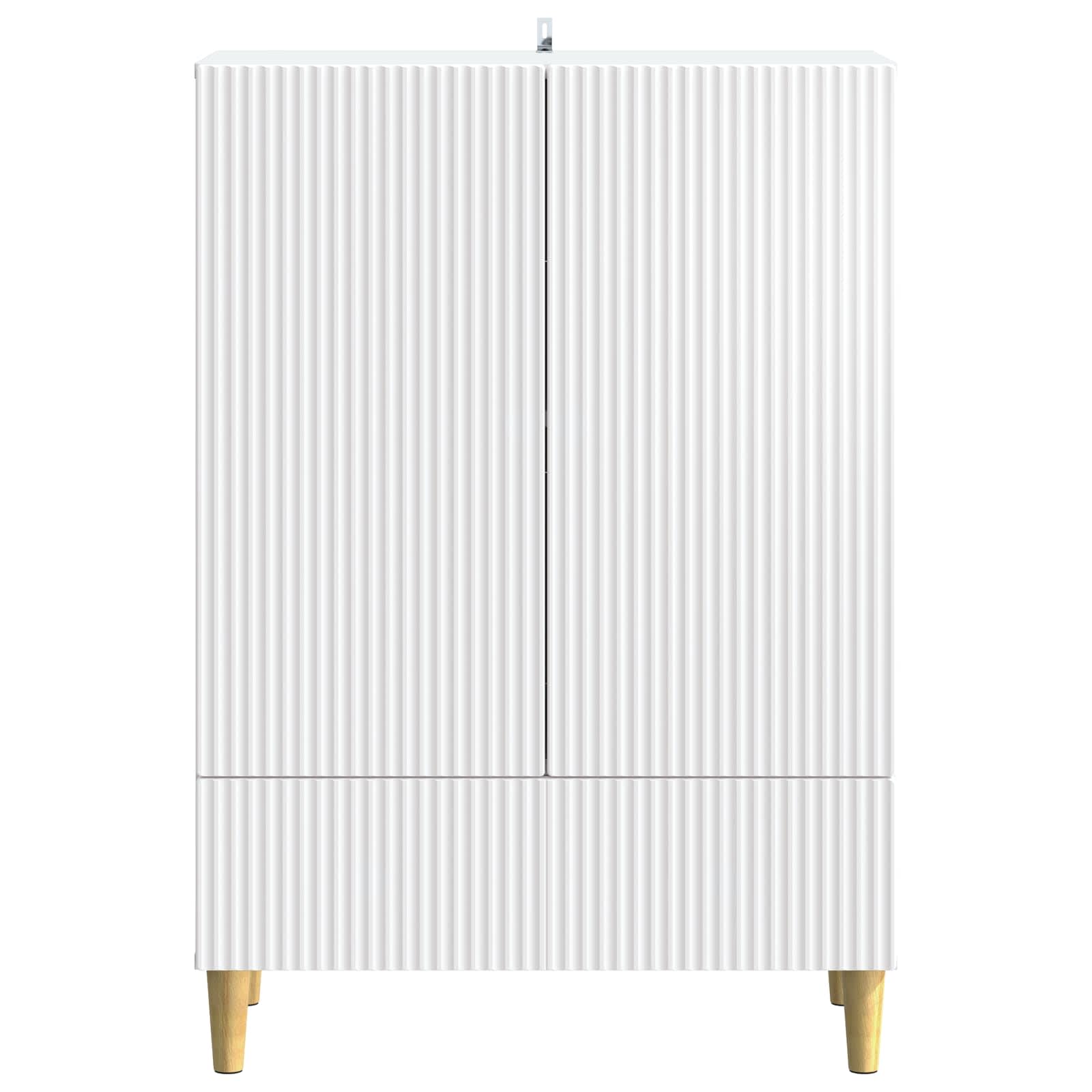 Servírovací Skříň Bílá 66 X 34,5 X 95 Cm Kompozitní Dřevo