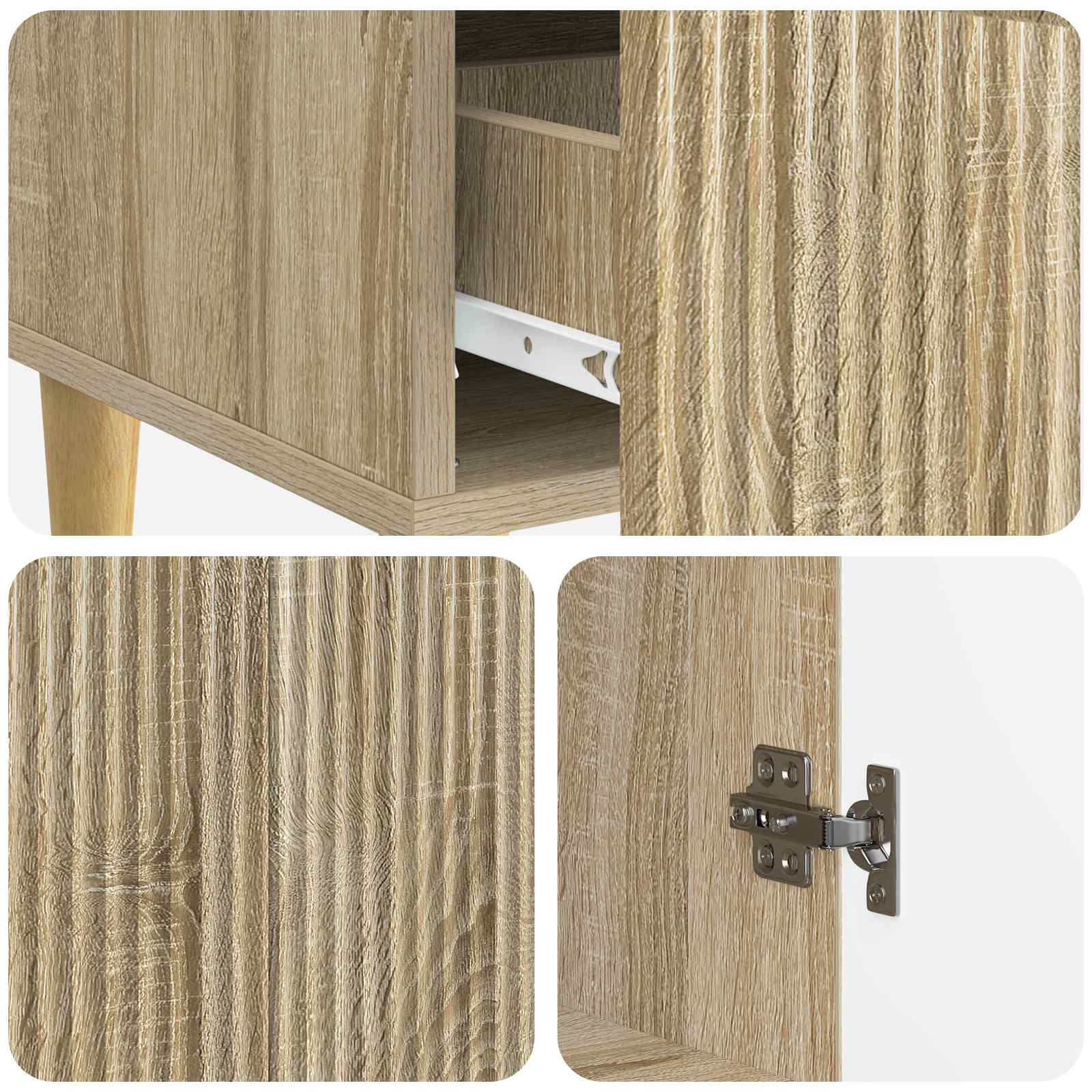 Servírovací Skříň Dub Sonoma 66 X 34,5 X 95 Cm Kompozitní Dřevo