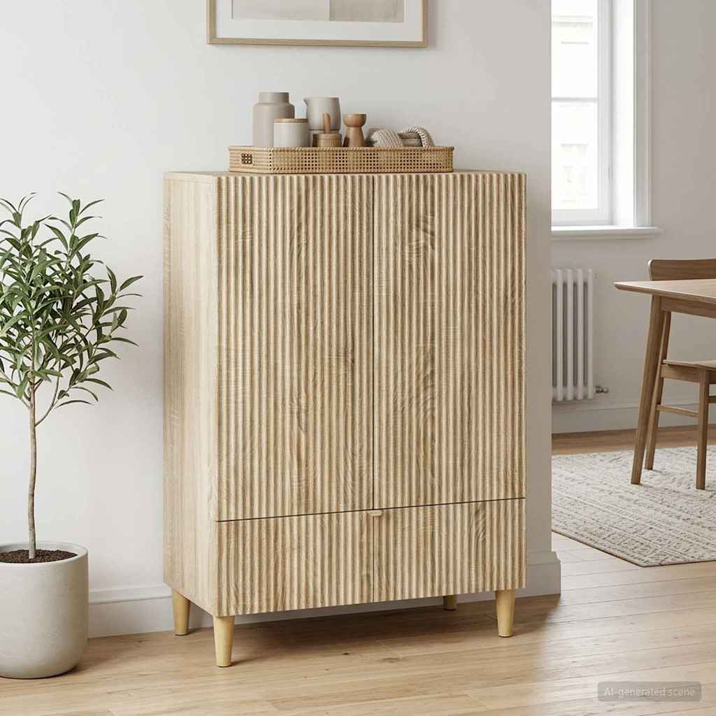 Servírovací Skříň Dub Sonoma 66 X 34,5 X 95 Cm Kompozitní Dřevo