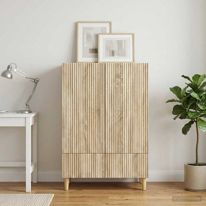 Servírovací Skříň Dub Sonoma 66 X 34,5 X 95 Cm Kompozitní Dřevo