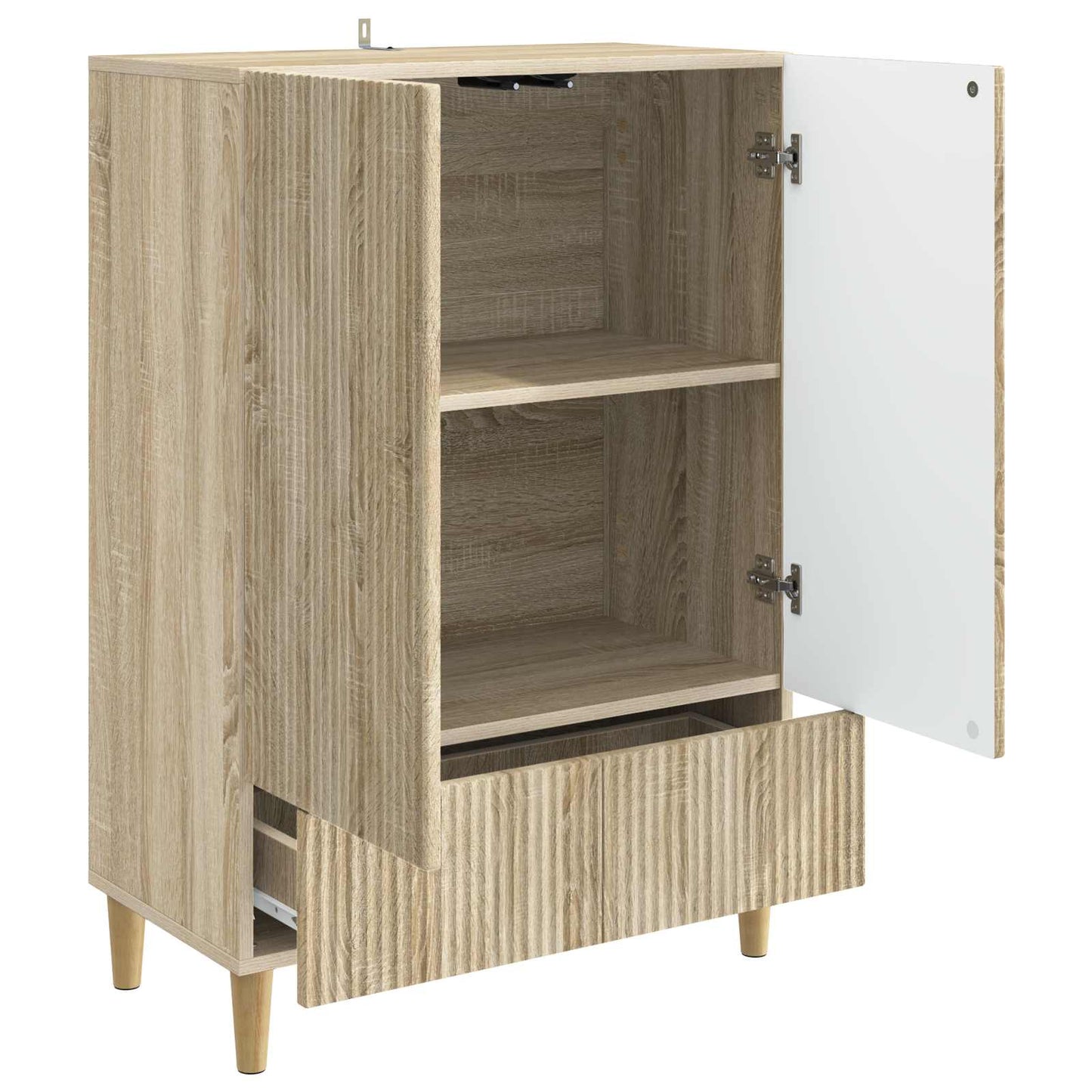 Servírovací Skříň Dub Sonoma 66 X 34,5 X 95 Cm Kompozitní Dřevo