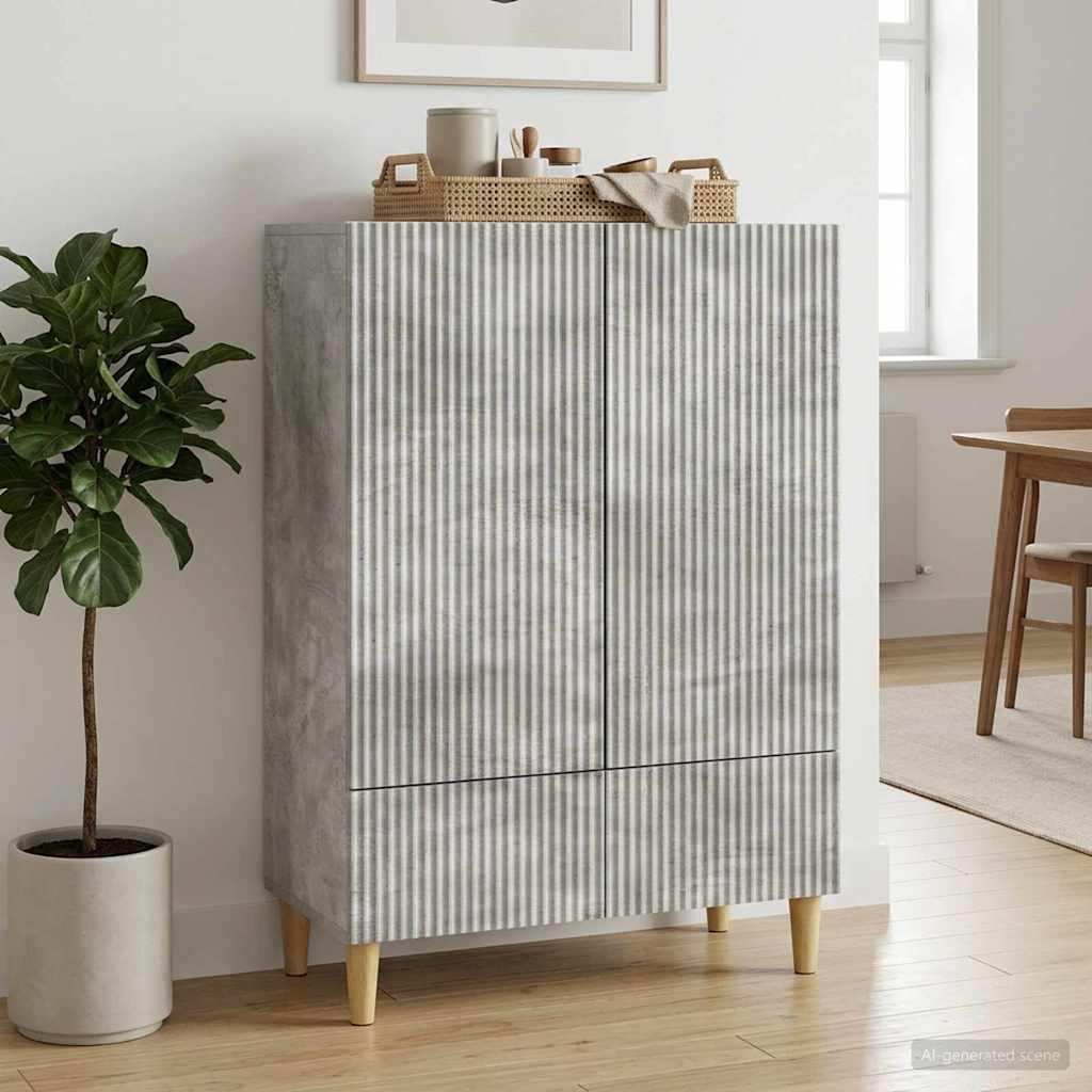Servírovací Skříň Se Zásuvkou Betonově Šedá 66 X 34,5 X 95 Cm