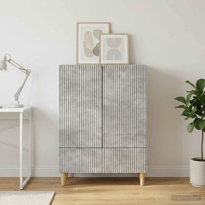 Servírovací Skříň Se Zásuvkou Betonově Šedá 66 X 34,5 X 95 Cm