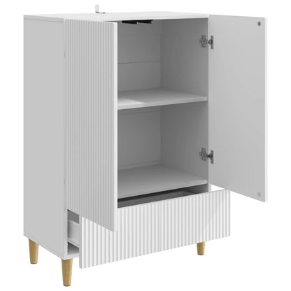 Servírovací Skříň Bílá S Vysokým Leskem 66 X 34,5 X 95 Cm