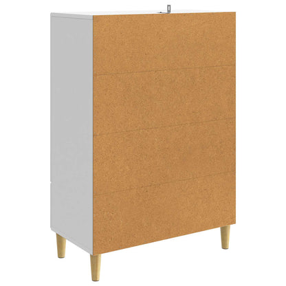 Servírovací Skříň Bílá S Vysokým Leskem 66 X 34,5 X 95 Cm