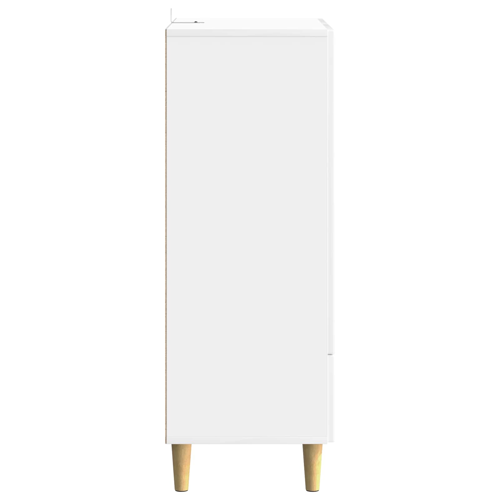 Servírovací Skříň Bílá S Vysokým Leskem 66 X 34,5 X 95 Cm