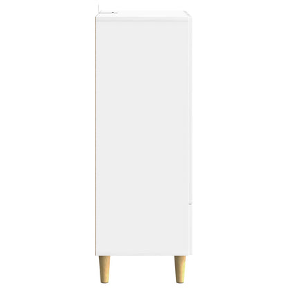 Servírovací Skříň Bílá S Vysokým Leskem 66 X 34,5 X 95 Cm