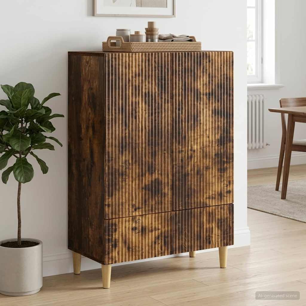 Servírovací Skříň Se Zásuvkou Kouřový Dub 66 X 34,5 X 95 Cm