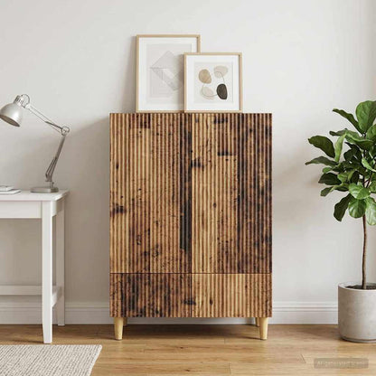 Servírovací Skříň Se Zásuvkou Staré Dřevo 66 X 34,5 X 95 Cm