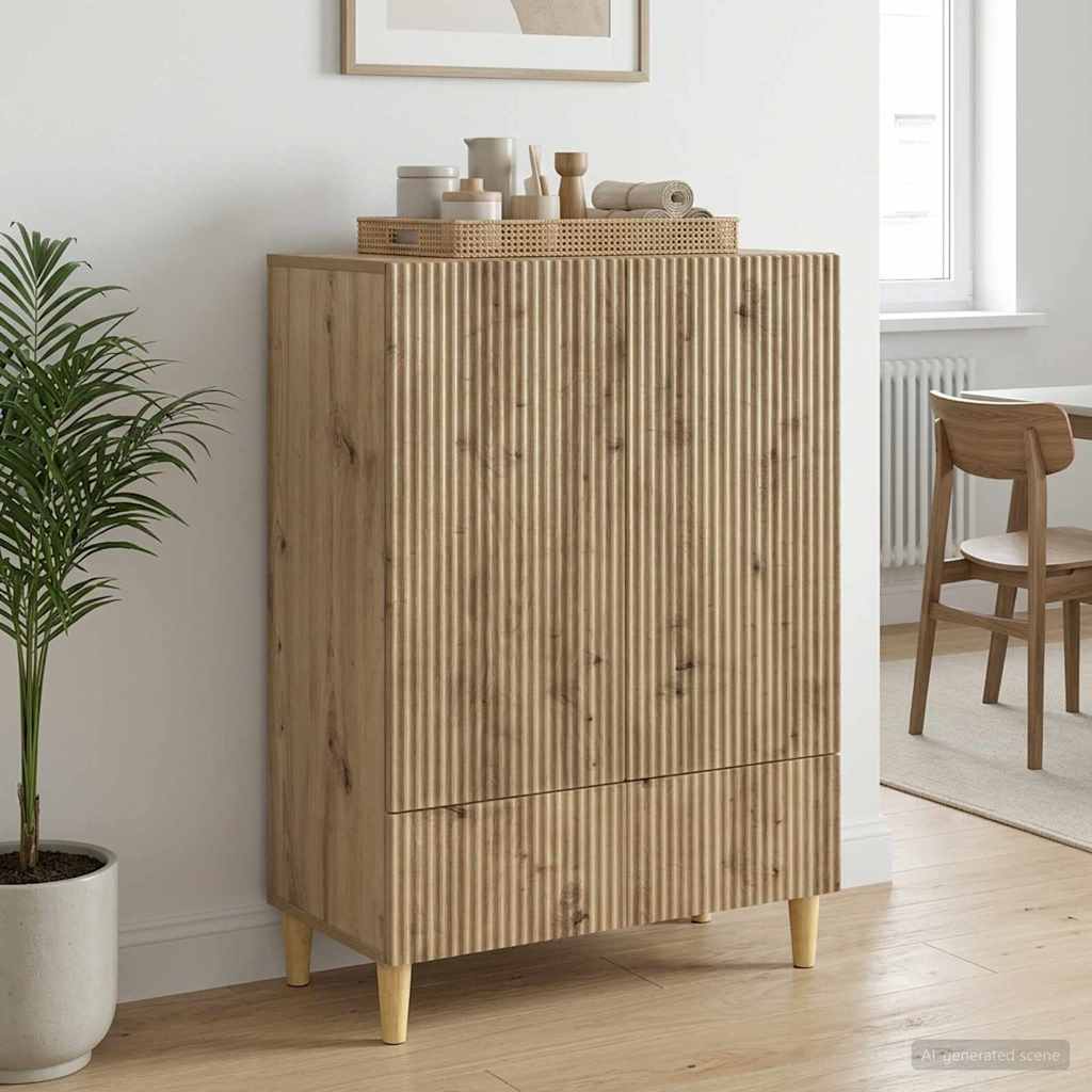 Servírovací Skříň Dub Artisan 66 X 34,5 X 95 Cm