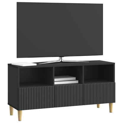 Televizní Skříň Černá 102 X 34,5 X 50 Cm Kompozitní Dřevo